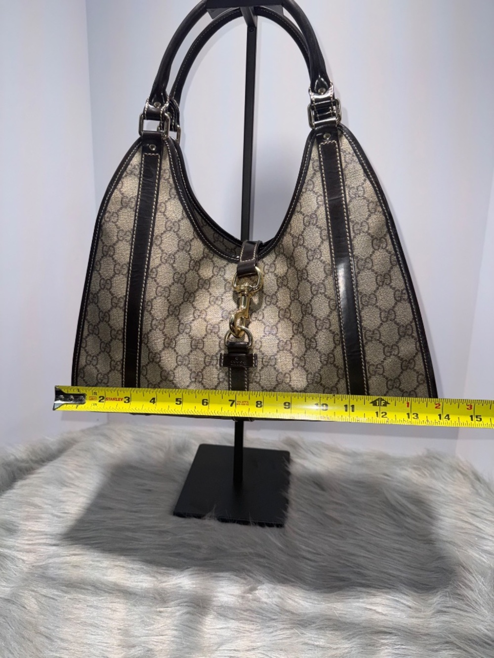 Gucci GG Supreme Joy Bardot Medium Shoulder Bag~w/COA - Picture 14 of 14